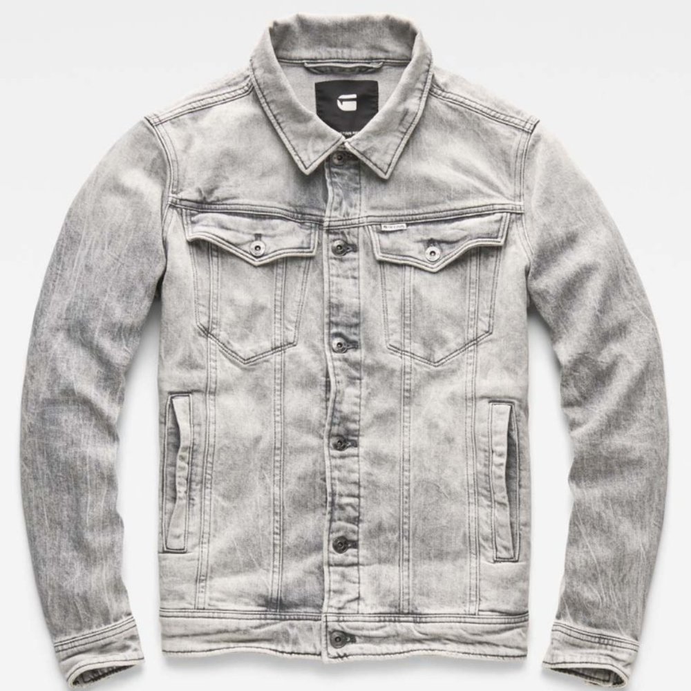 G Star Raw light gray denim jacket M size slim fit